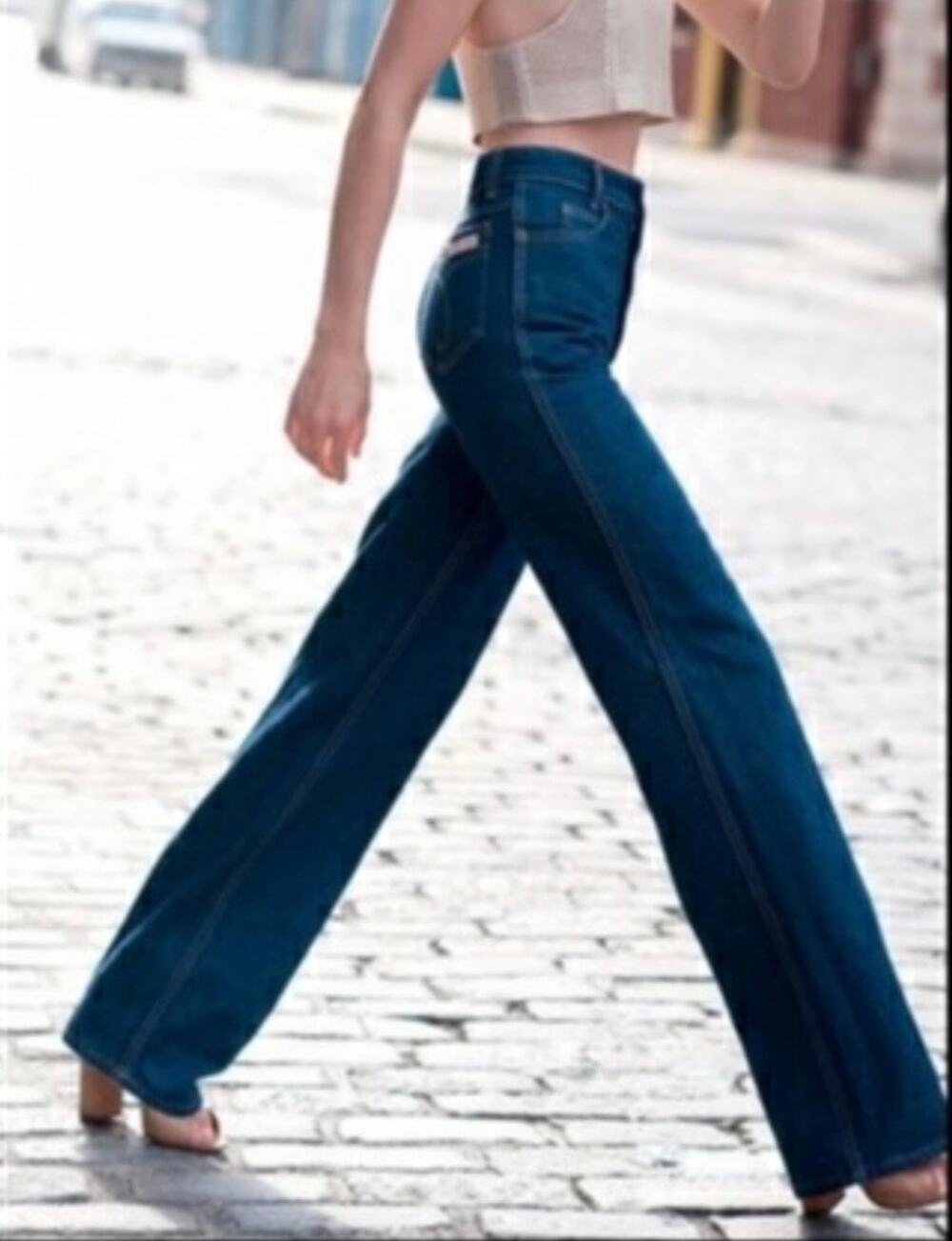 Vintage Calvin Klein High Rise Straight Leg Dark Blue Denim Jeans Women's 12 Med